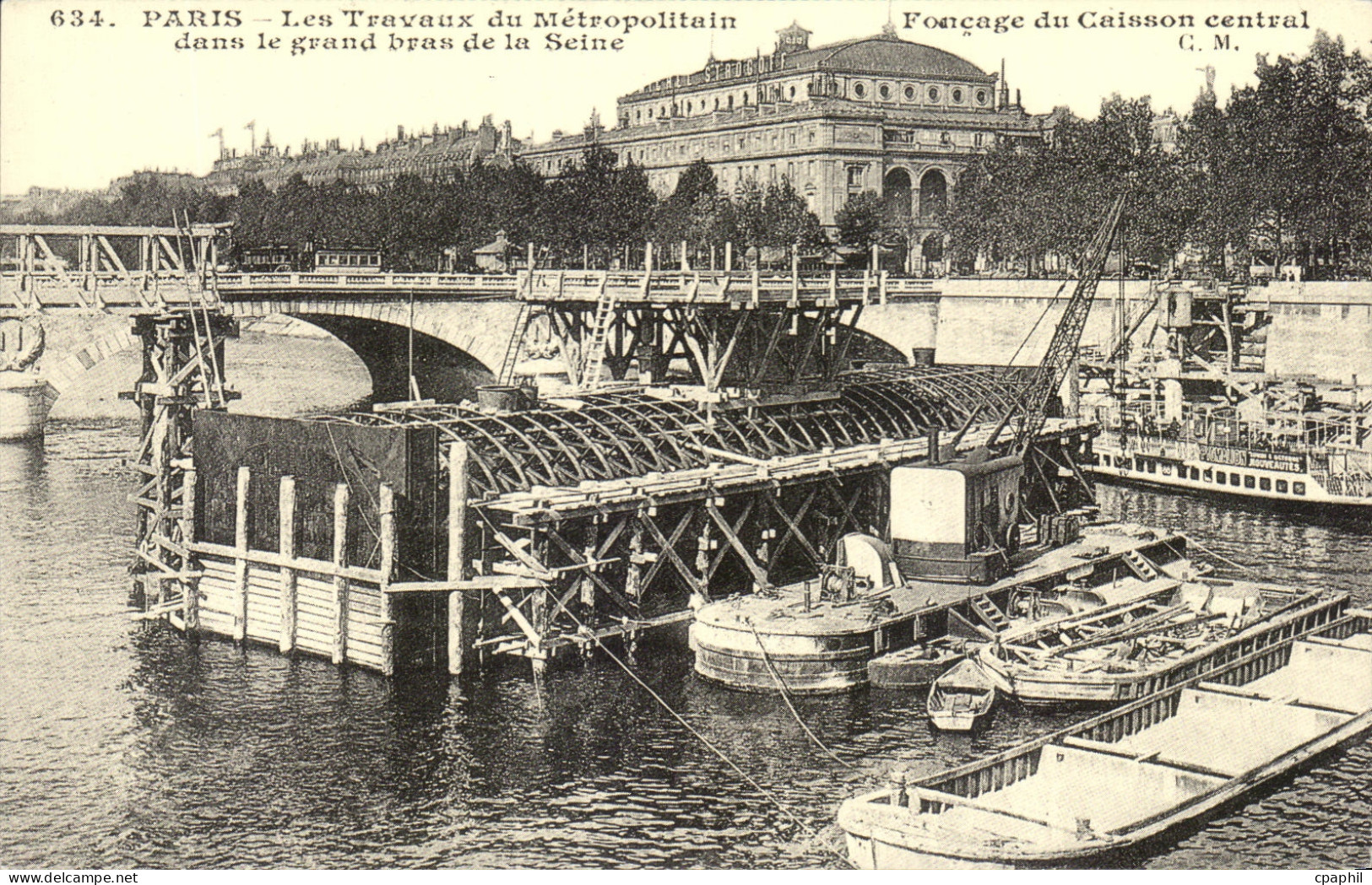 REPRO Paris Les Travaux Du Metropolitain Dans Le Grand Bras De La Seine Metro