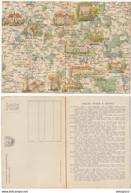 ORLIK - PISEK A OKOLI - REPUBBLICA CECA - CZECH REPUBLIC - CARTOLINA DOPPIA -627-