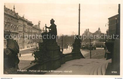 Prag Prahy Prague Pohledod musea k Witsonovu nadrazi