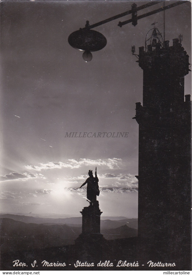 REPUBBLICA DI S. MARINO - Statua della Libertà - Notturno 1954