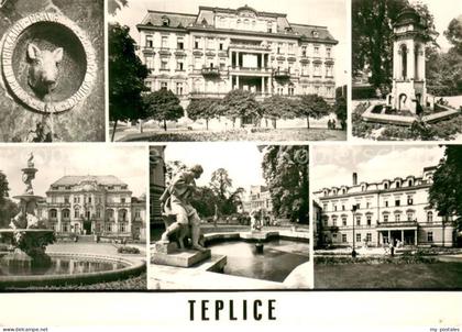 Teplice Brunnen Schloss Statuen
