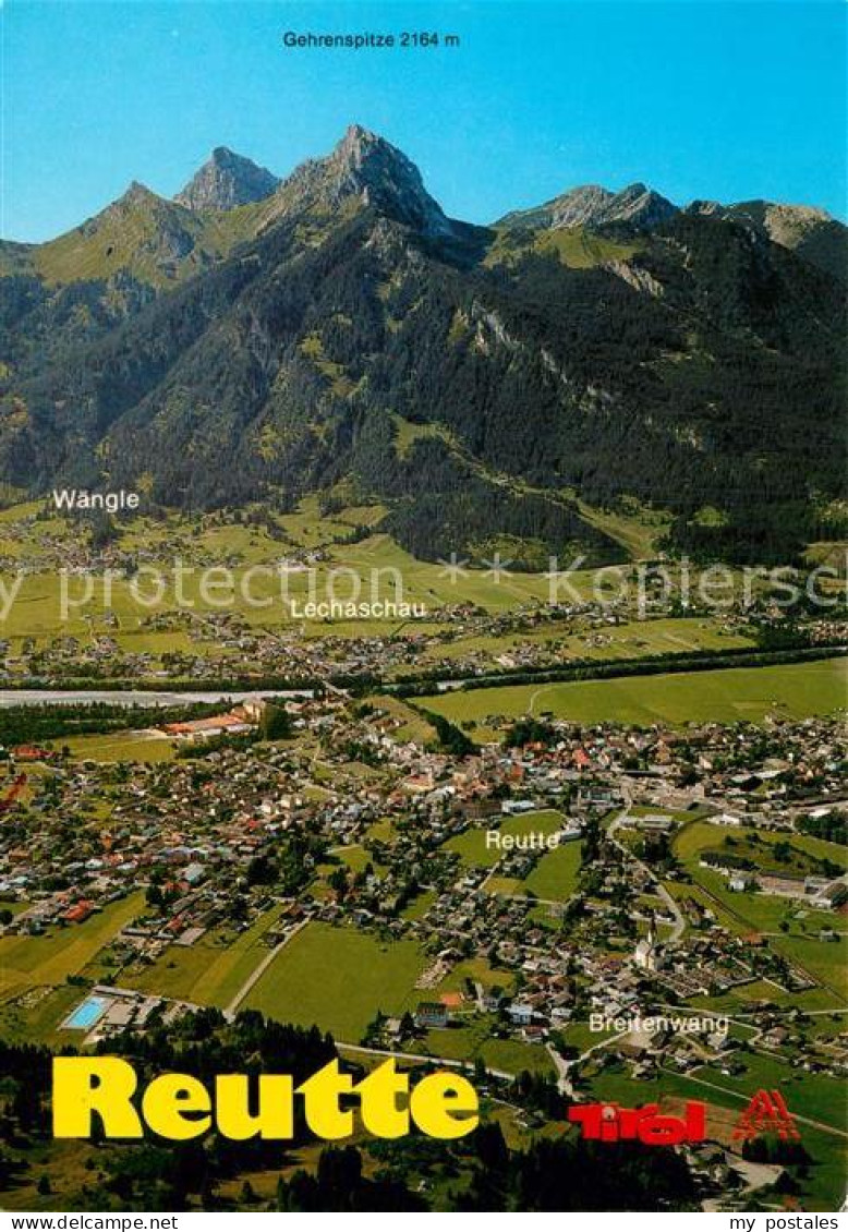 Reutte Tirol mit Waengle Lechaschau Reutte Breitenwang und Gehrenspitze