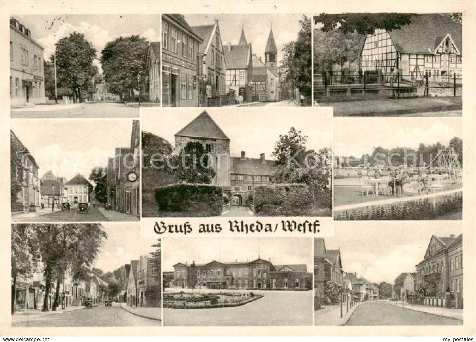 Rheda Harsewinkel Teilansichten m. Fachwerkhaeusern