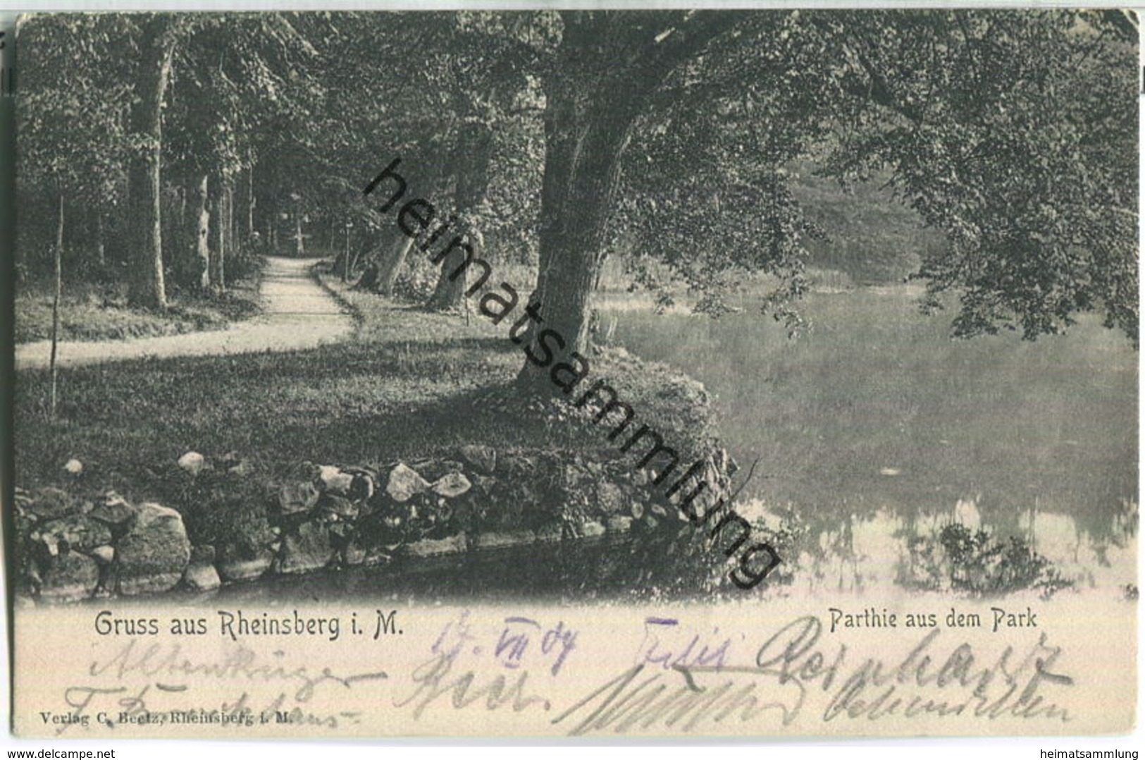 Rheinsberg - Park - Verlag C. Beetz Rheinsberg