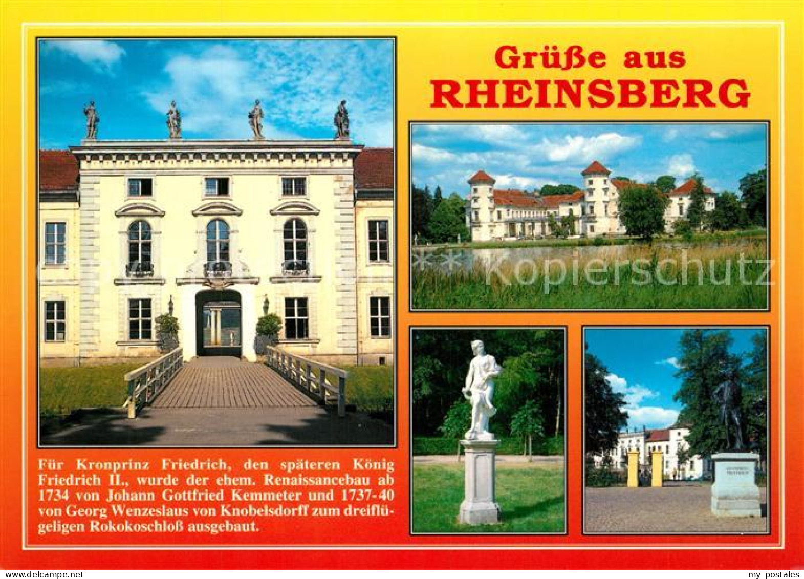 Rheinsberg Rokokoschloss Statuen Park