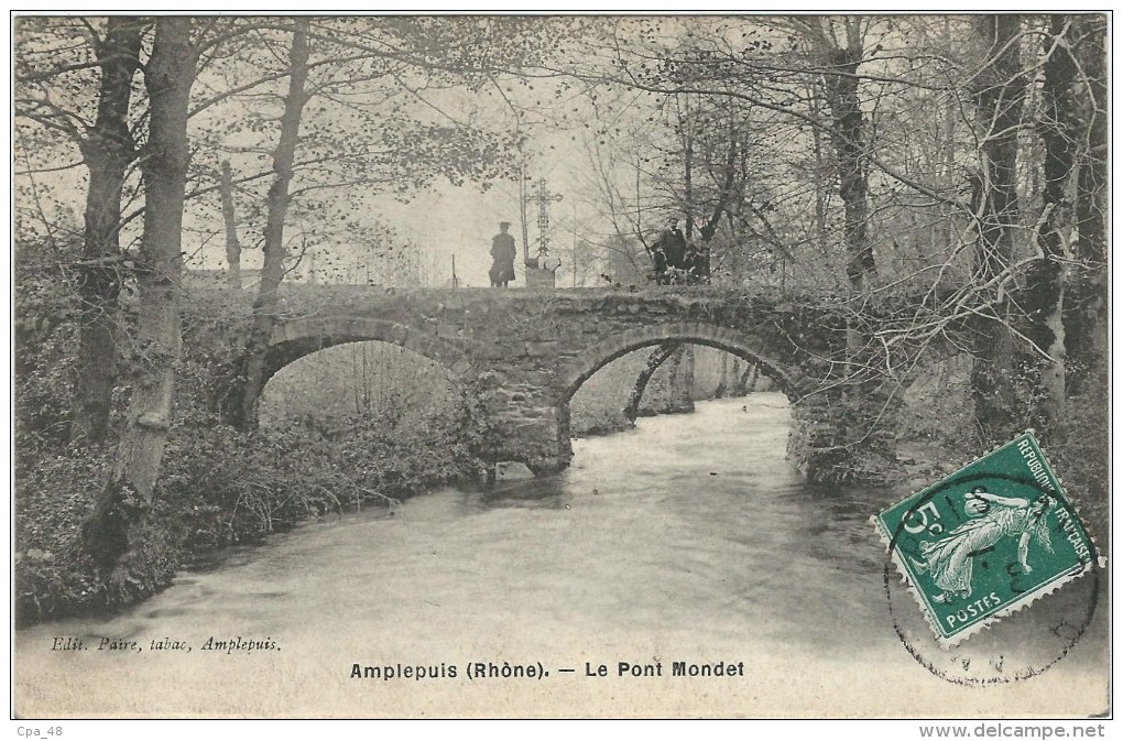 Rhone : Amplepuis, Le Pont Mondet, Animée