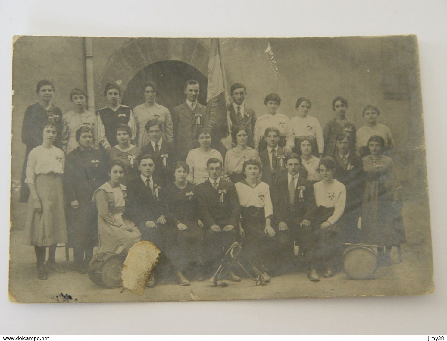 RHONE-CARTE PHOTO CONSCRITS L'ABRESLE-ANIMEE