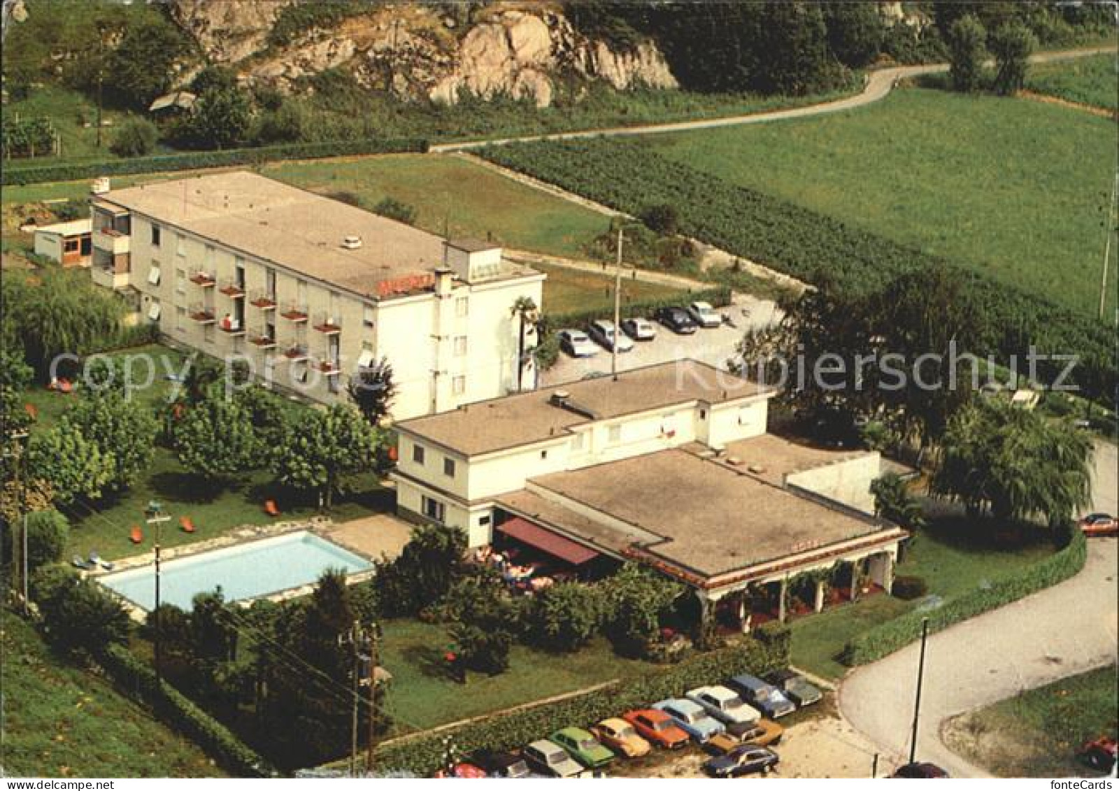 Riazzino Gordola Motel Lago Maggiore Fliegeraufnahme