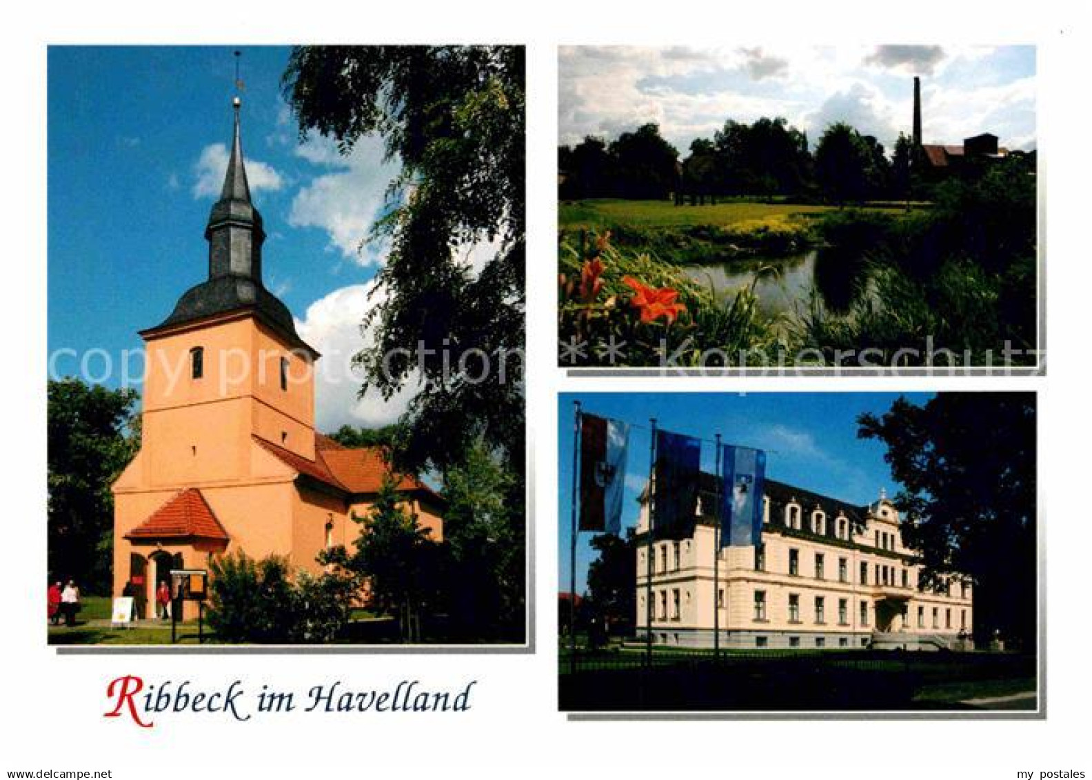 Ribbeck Nauen Kirche Pfarrgarten und Schloss