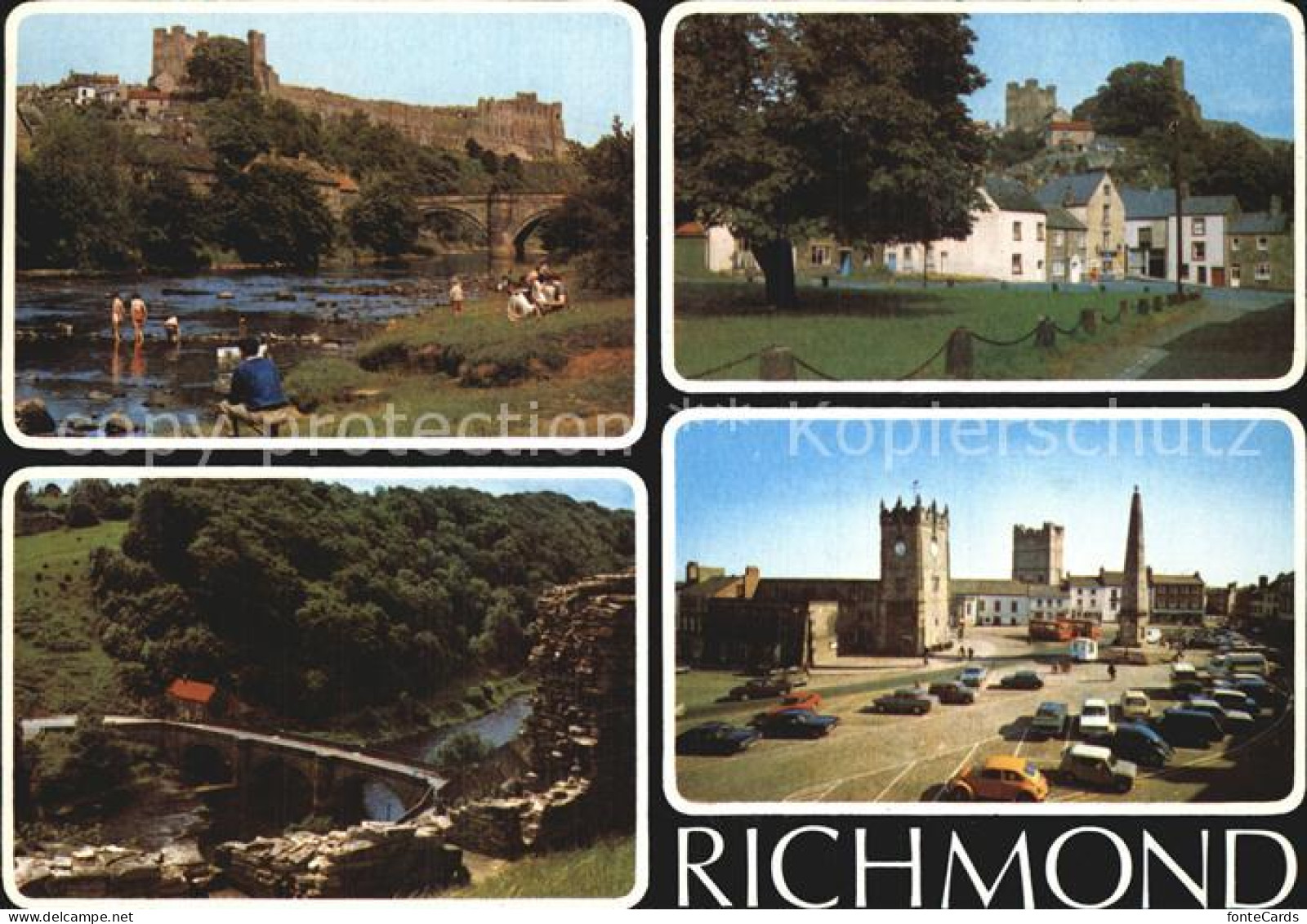 Richmond Sheffield River Swale the Market Square Richmond Castle