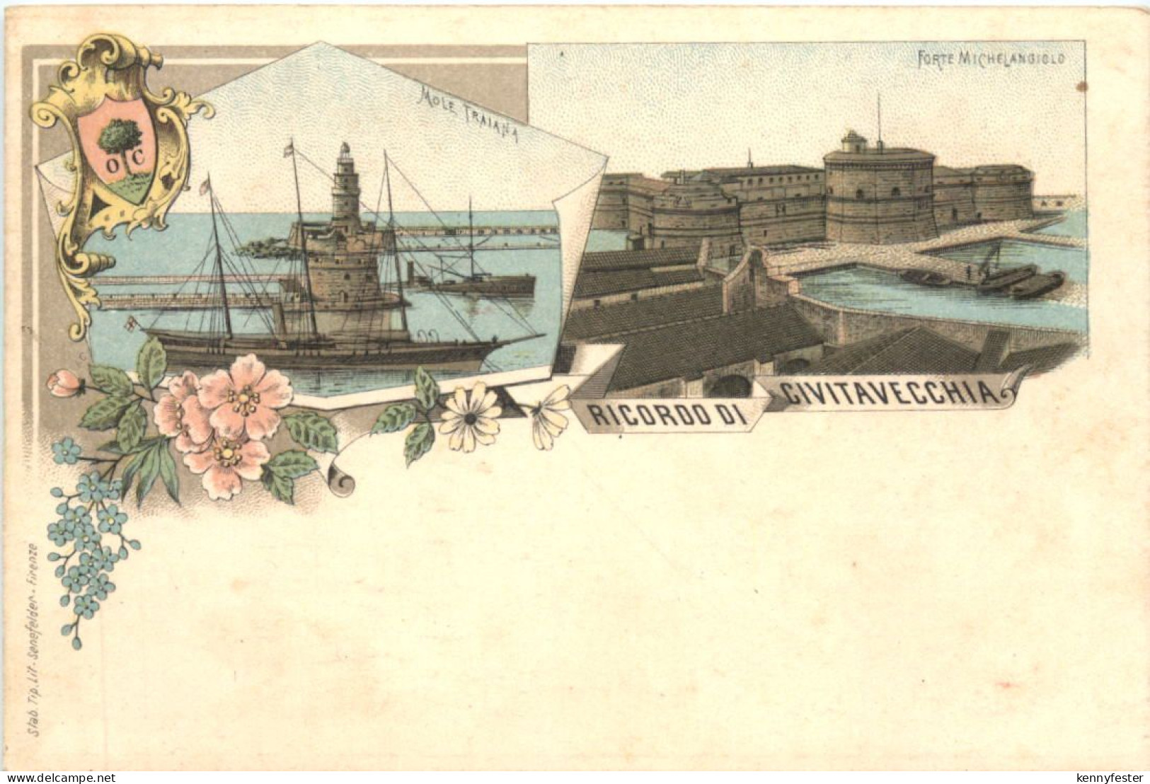 Ricordo di Civitavecchia - Litho