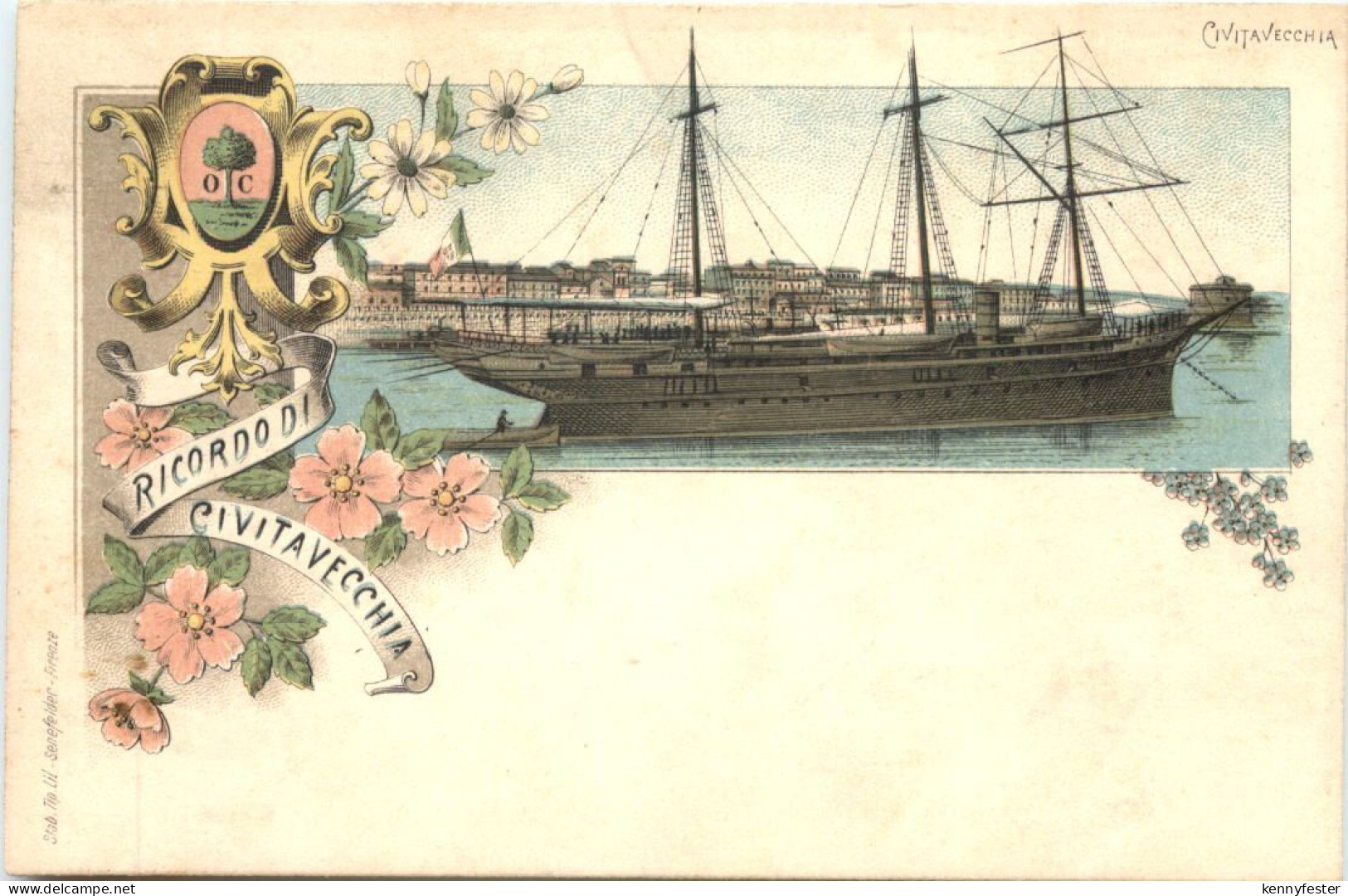 Ricordo di Civitavecchia - Litho