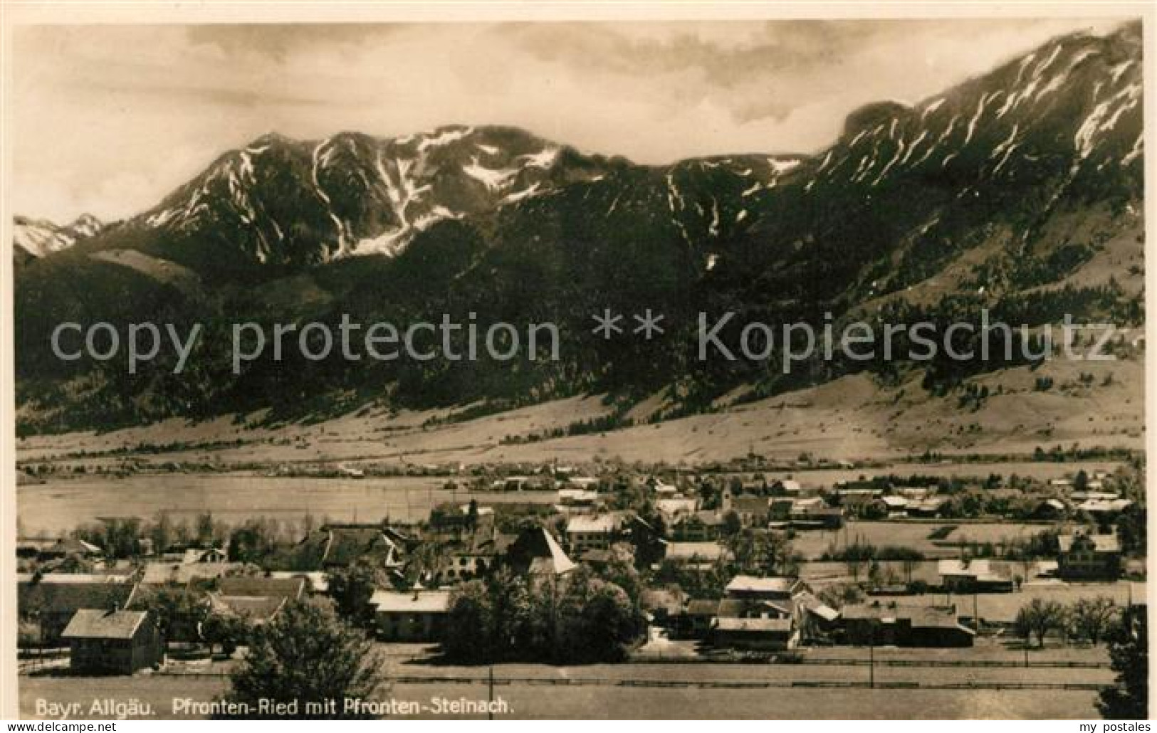 Ried Pfronten Panorama mit Pfronten Steinach Allgaeuer Alpen