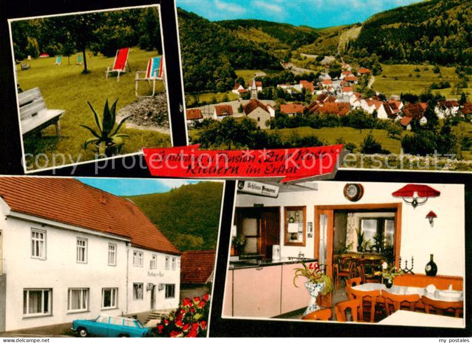 Riedern Erftal Eichenbuehl Unterfranken Gasthaus Pension Zur Rose Gaststube Gart