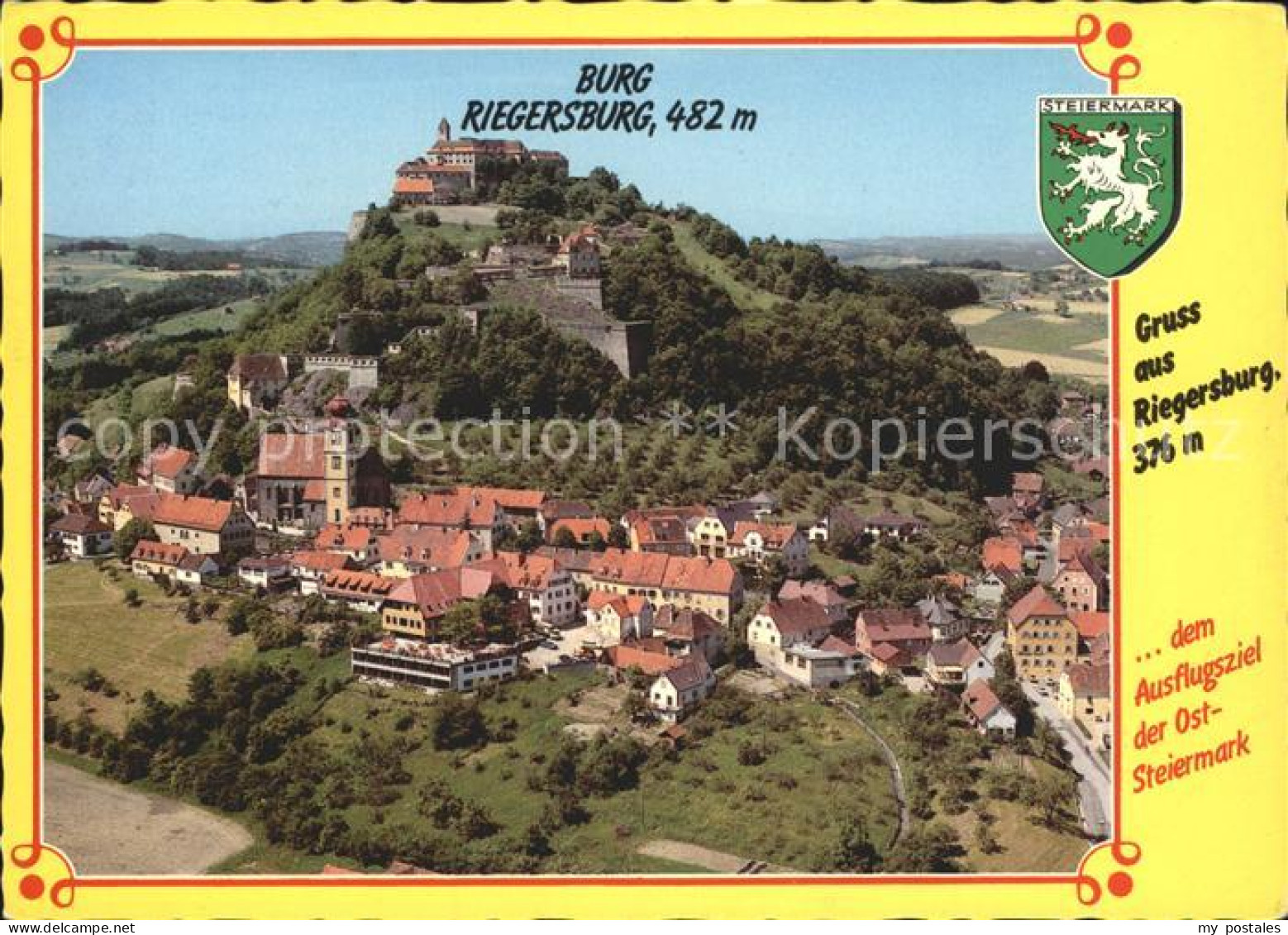 Riegersburg mit Burg Riegersburg Fliegeraufnahme