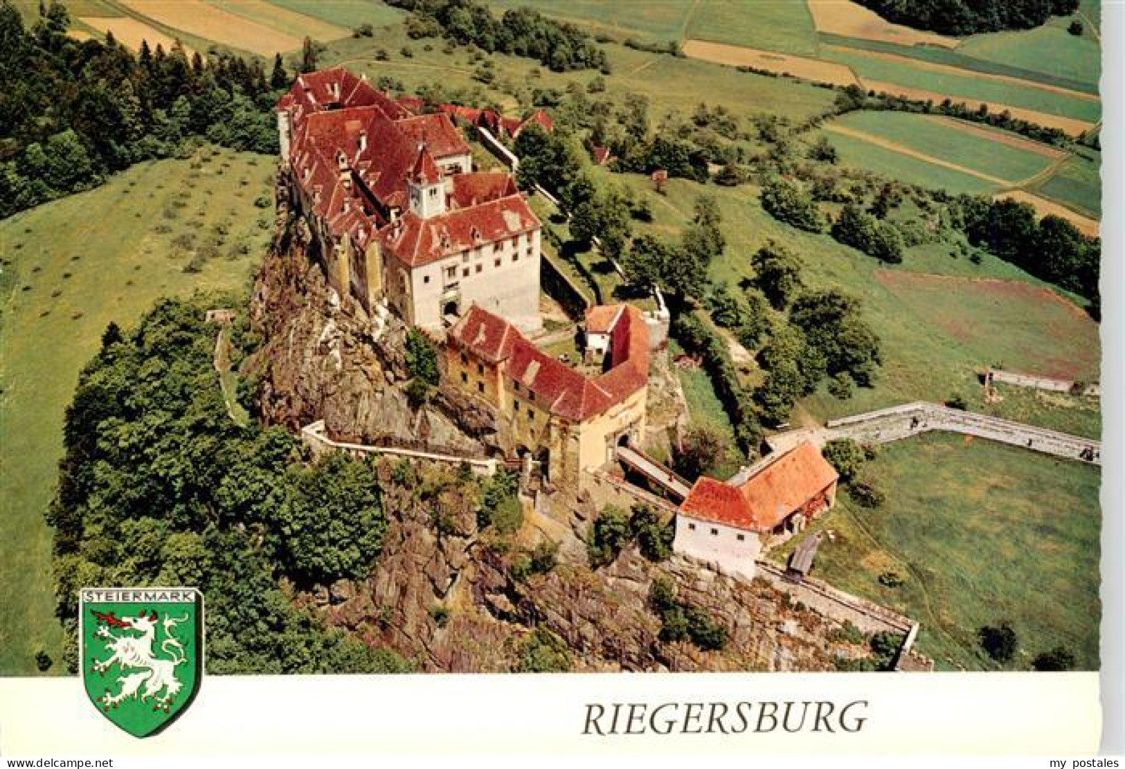 Riegersburg Steiermark AT Feste-Riegersburg Burg Basaltfelsen Luftbild Oststeier