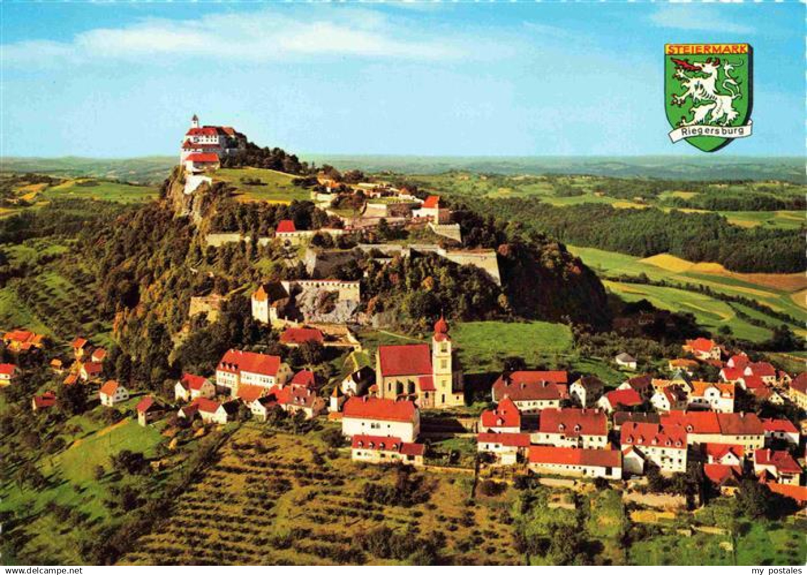 Riegersburg Steiermark AT Fliegeraufnahme mit Feste Riegersburg