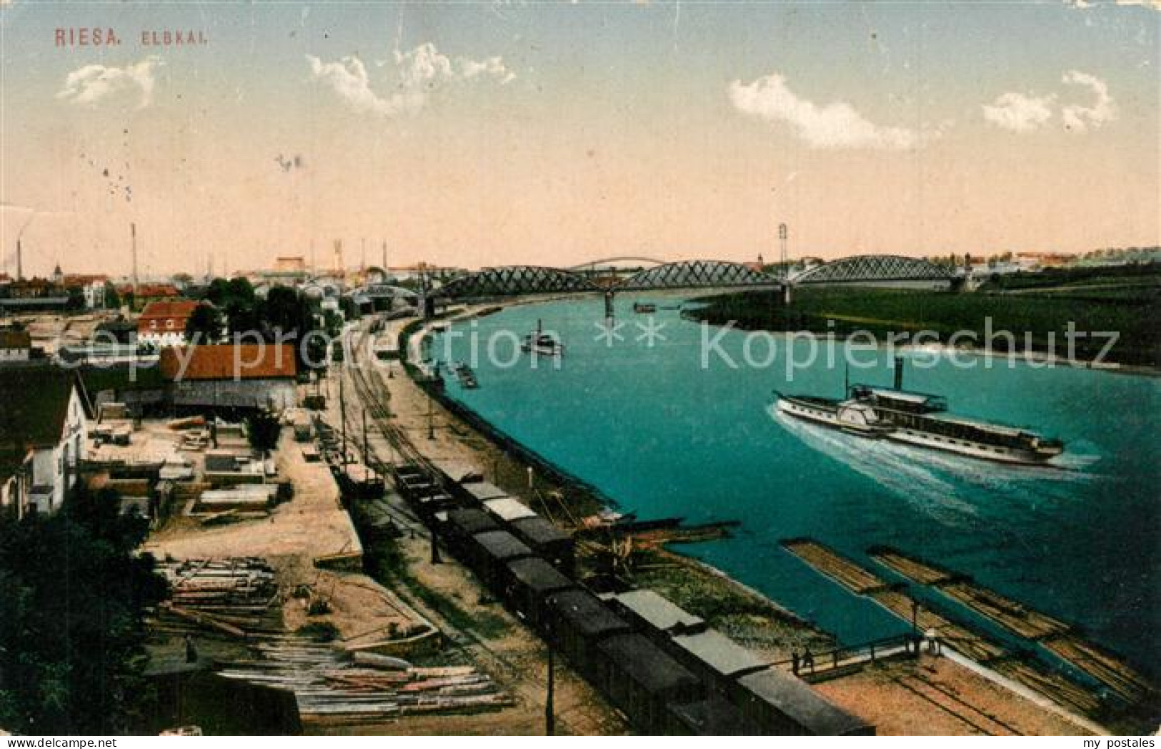 Riesa Sachsen Elbkai Dampfer