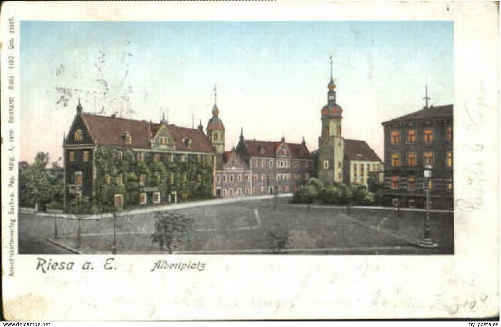 Riesa Sachsen Riesa Albertplatz x 1901