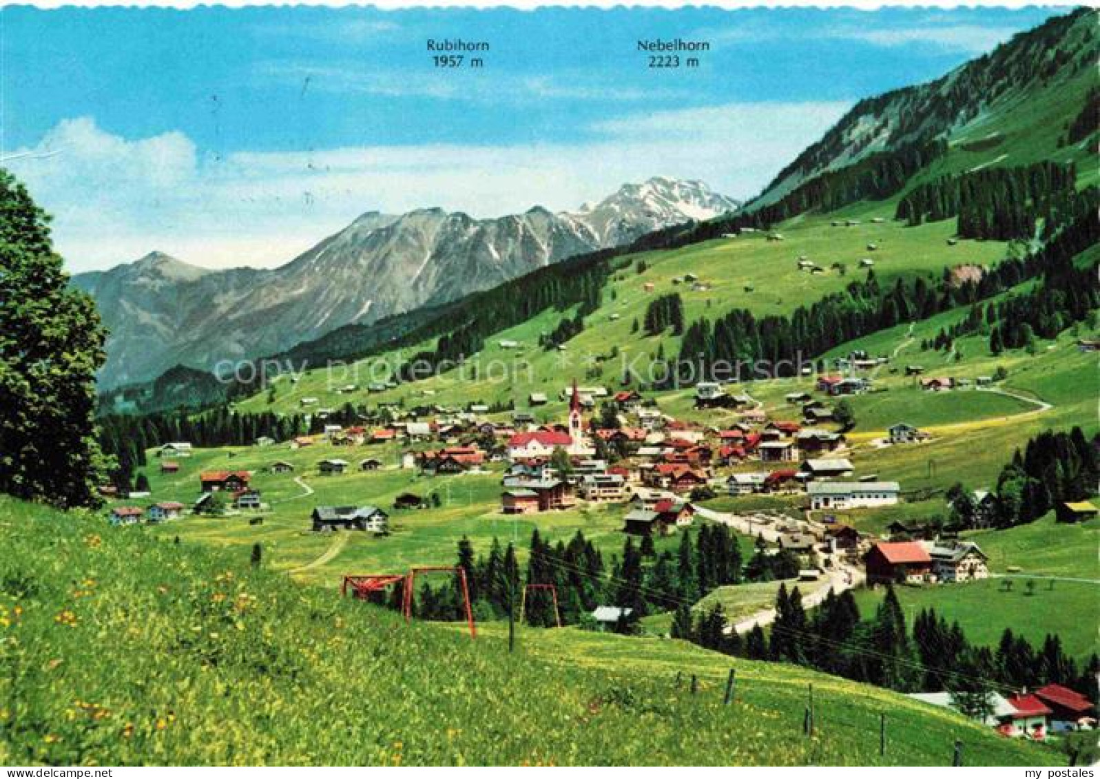 Riezlern Kleinwalsertal Vorarlberg AT Kleinwalsertal Rubihorn Nebelhorn Bergdorf