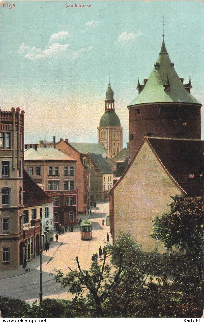 riga , letonia * tramway * sandstrasse * lettonie