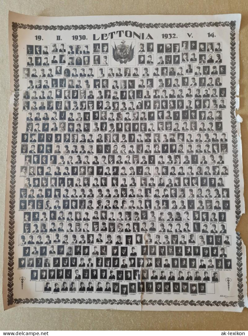 Riga Rīga Ри́га Burschenschaft Mitglieder Porträts LETTONIA 1932 Latvia Latvija