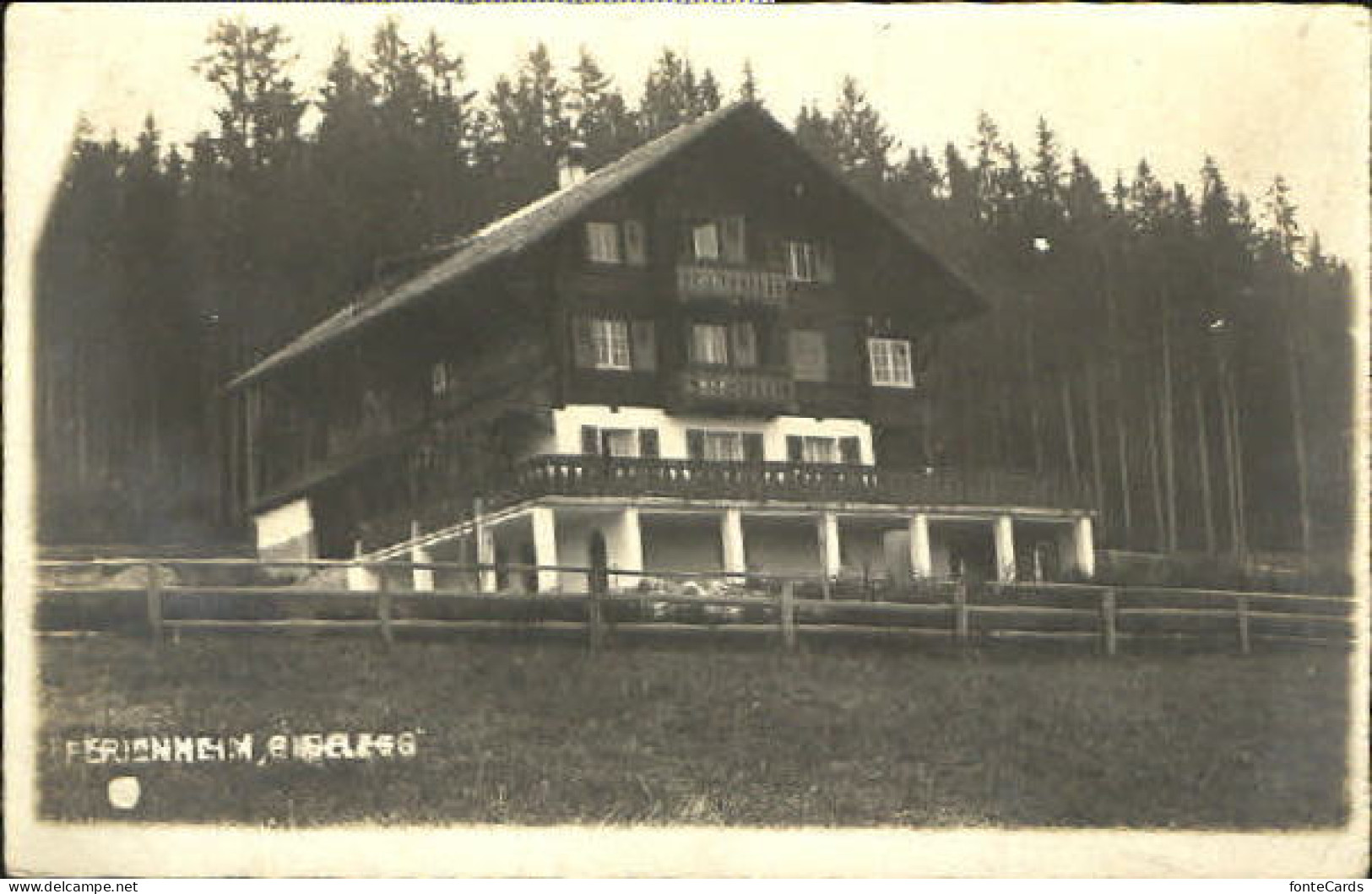 Riggisberg gestempelt Riggisberg Ferienheim Eidelzeg x 1926