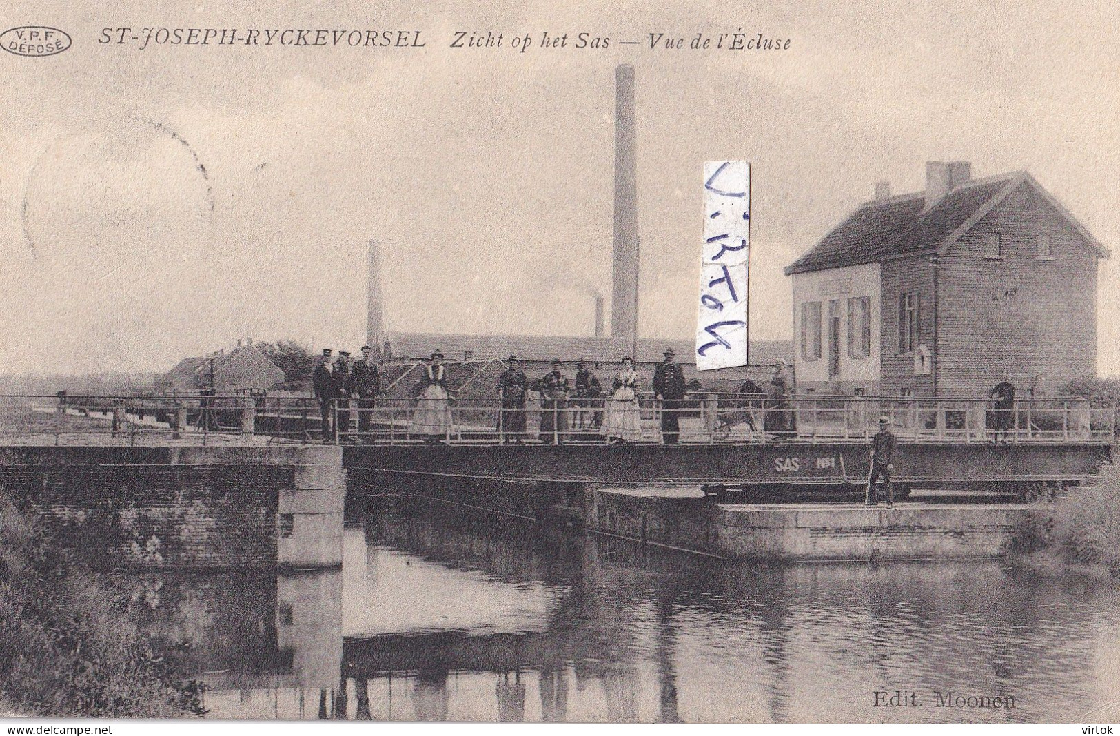 Rijkevorsel - Rijckevorsel ( St. Jozef ) :   zicht op het sas   ( 1919 met  zegel )