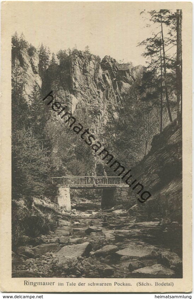 Ringmauer im Tale der schwarzen Pockau 1927 - Verlag Paul Knächen Zöblitz