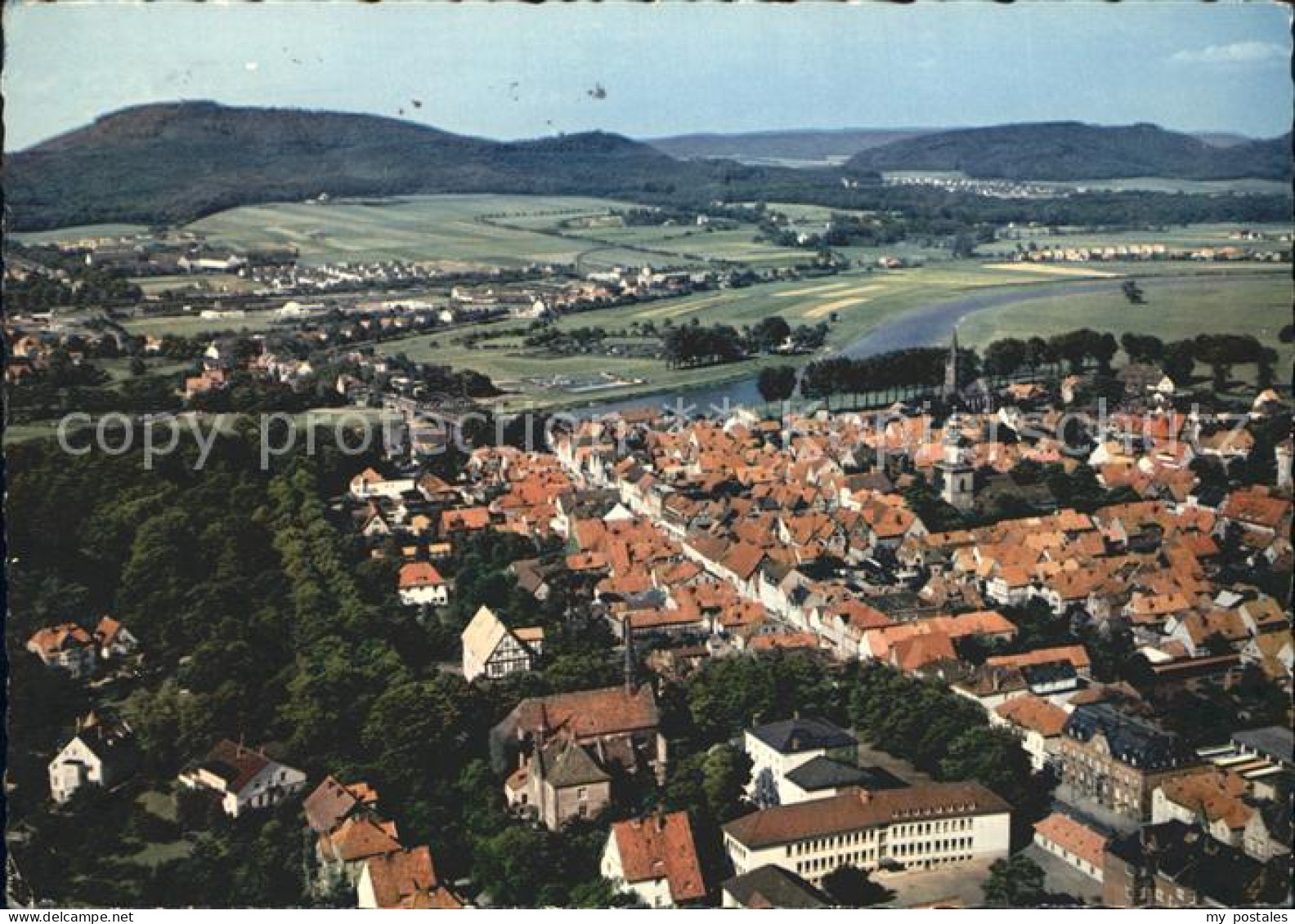 Rinteln Weser Niedersachsen Fliegeraufnahme