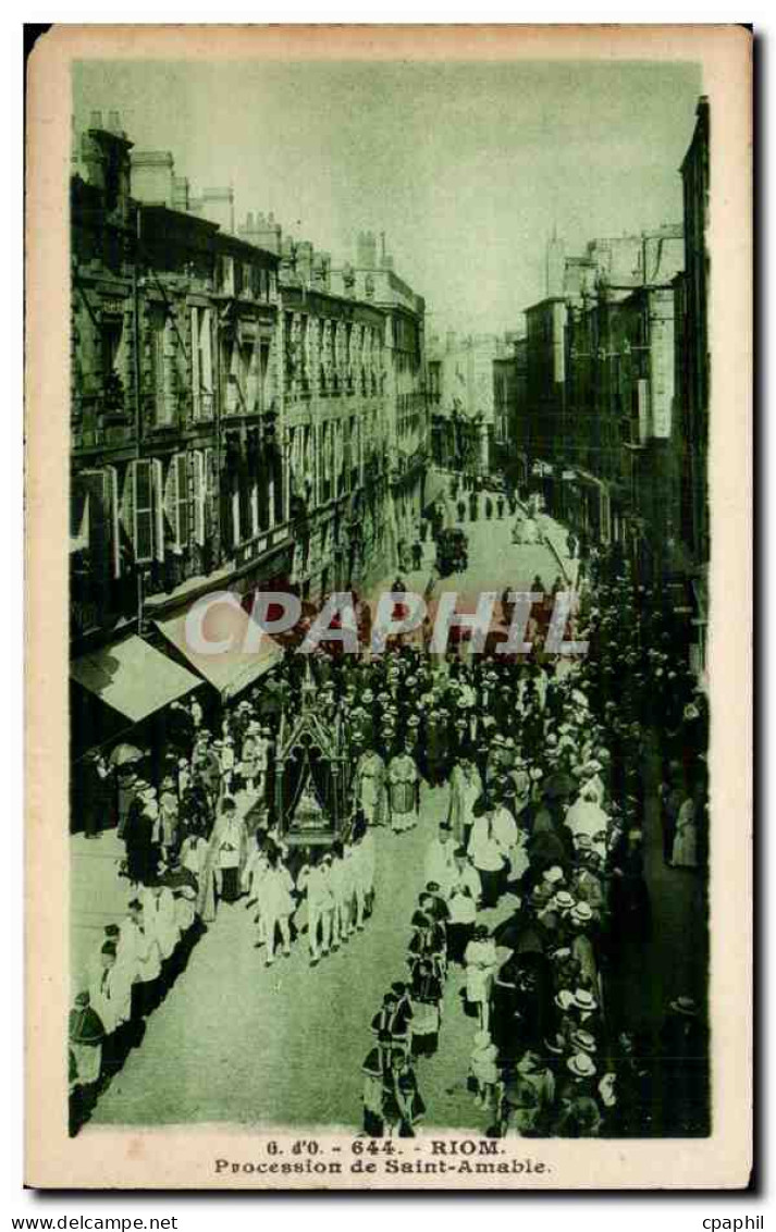 Riom CPa Procession de Saint Amable