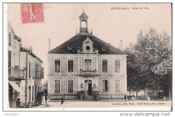 RISCLE (GERS)  HOTEL DE VILLE 1906