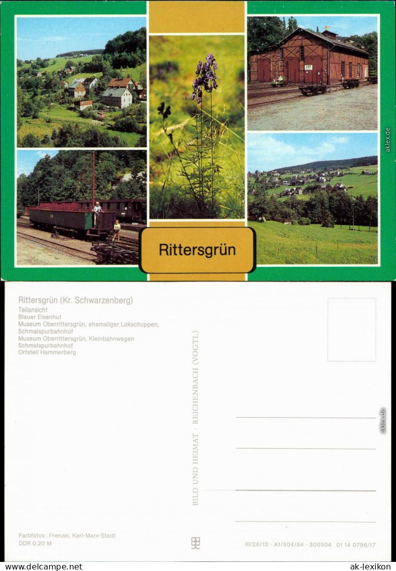 Rittersgrün Breitenbrunn (Erzgebirge) Schmalspurmuseum, Bahnhof Hammerberg 1984