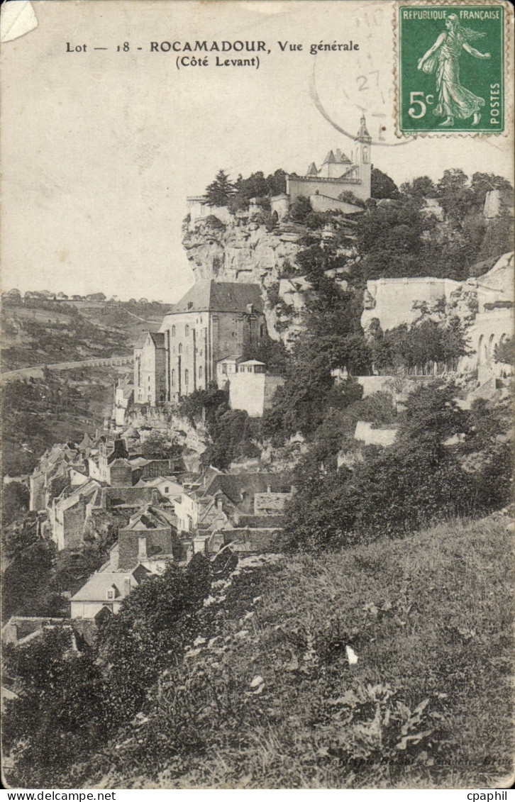 Rocamadour CPA Vue generale (cote Levant)