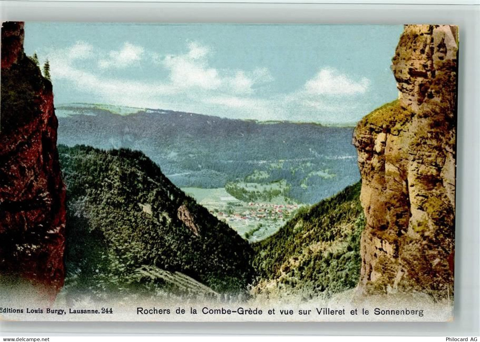 Rochers de la Combe - Rochers de la Combe-Grède et vue sur Villeret et l... - 11061717