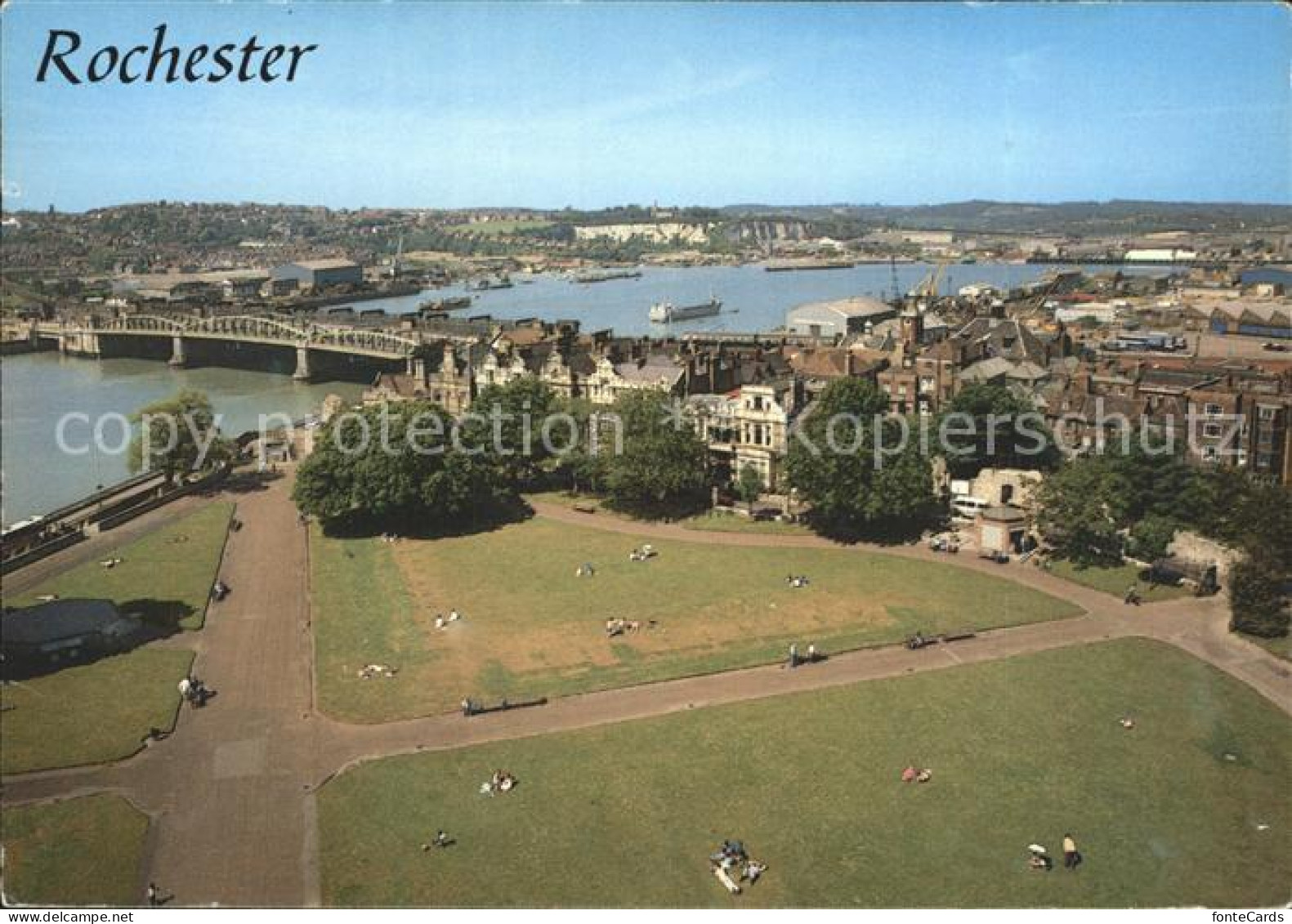 Rochester UK Fliegeraufnahme Rochester Castle