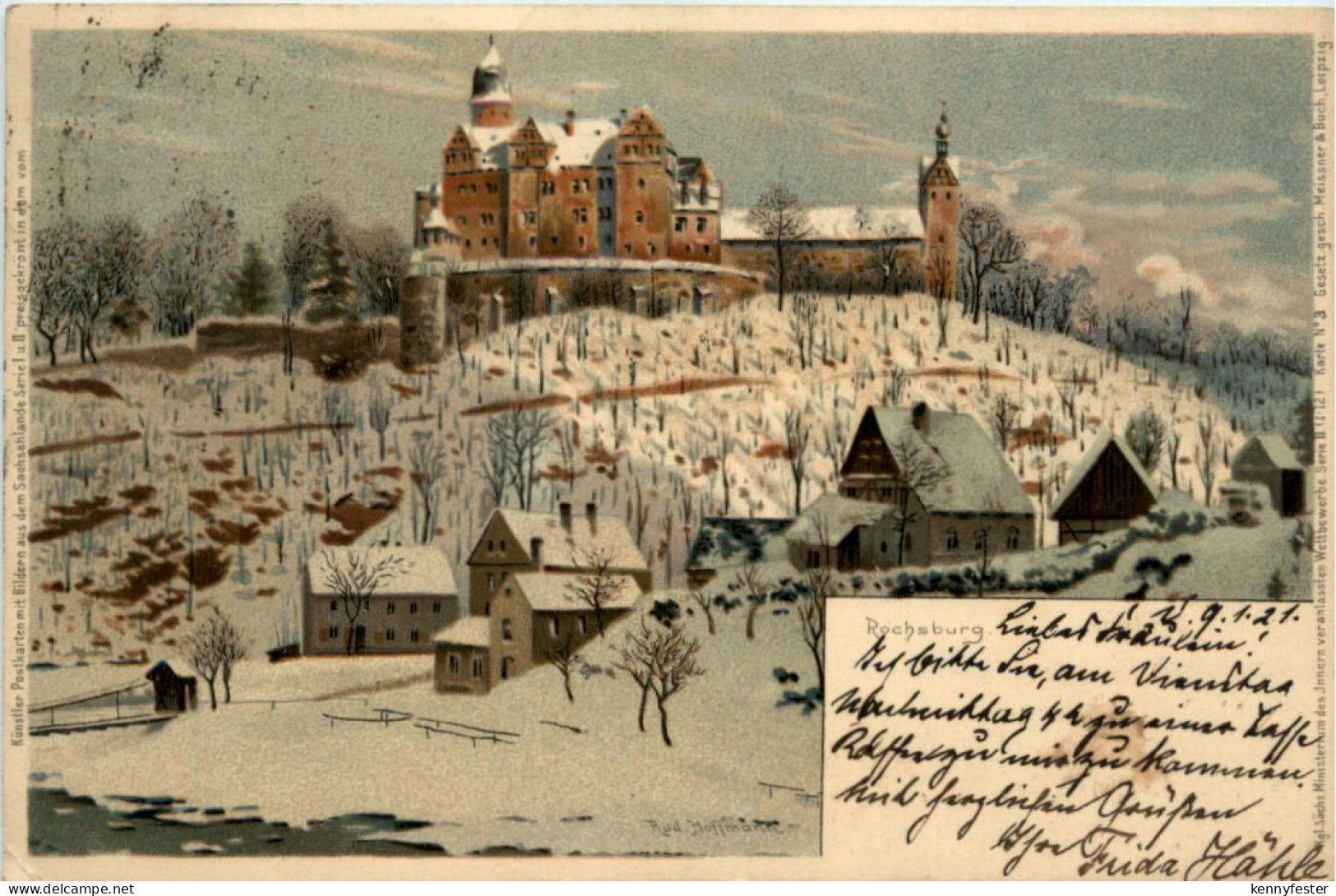 Rochsburg - Litho - Lunzenau