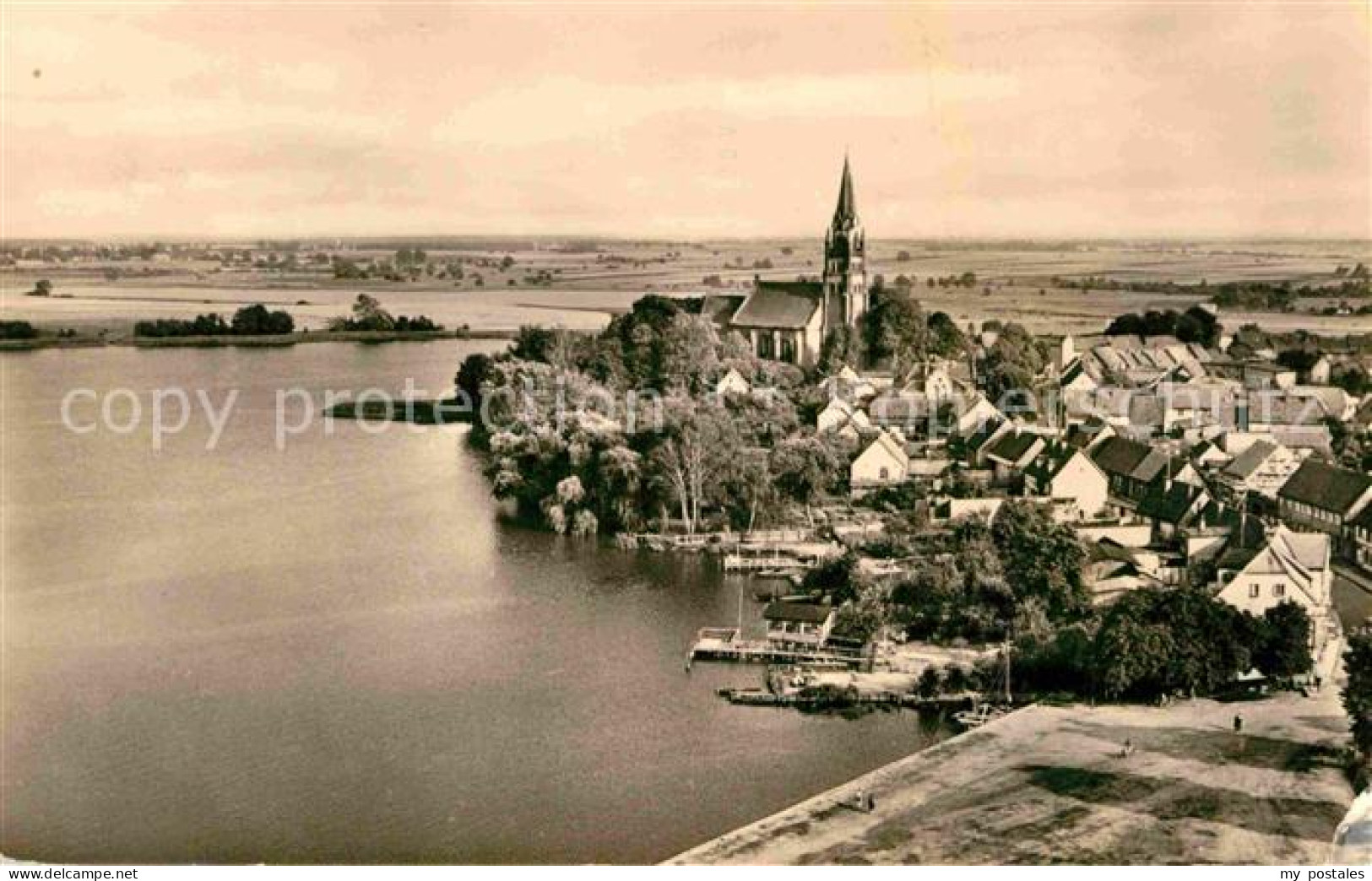Roebel Mueritz Kirche Ortsansicht Panorama
