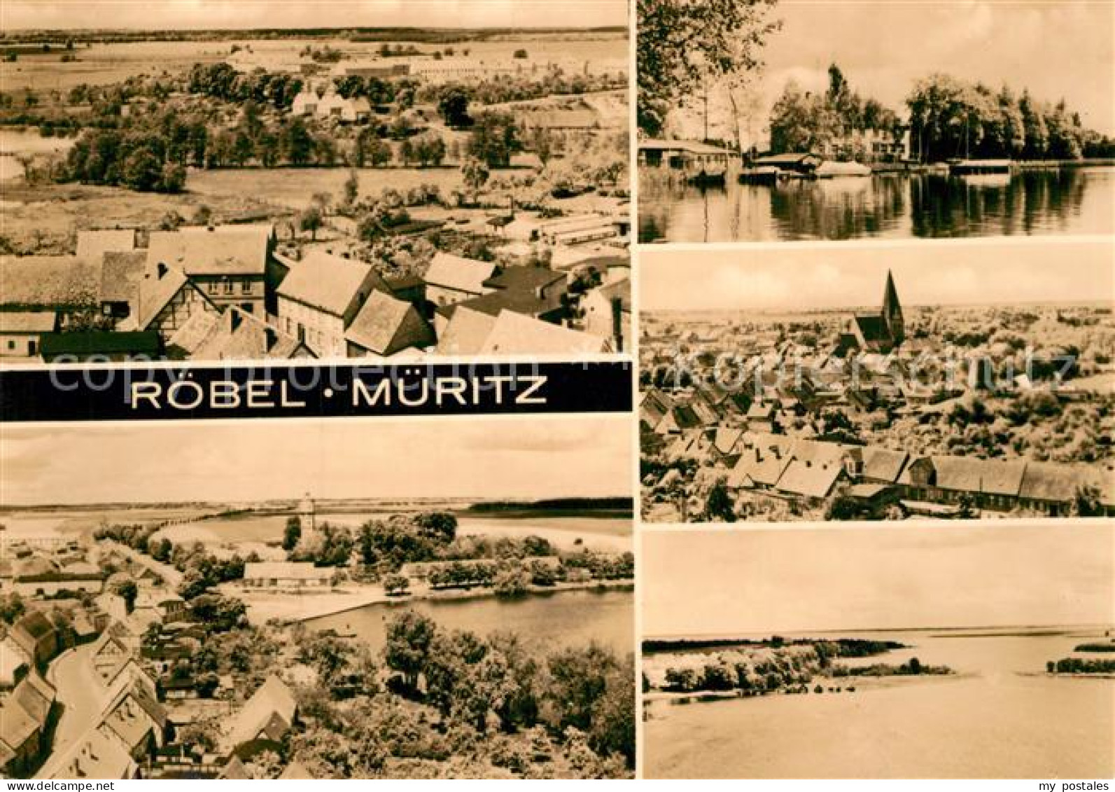 Roebel Mueritz Panorama Hafen Mecklenburgische Seenplatte