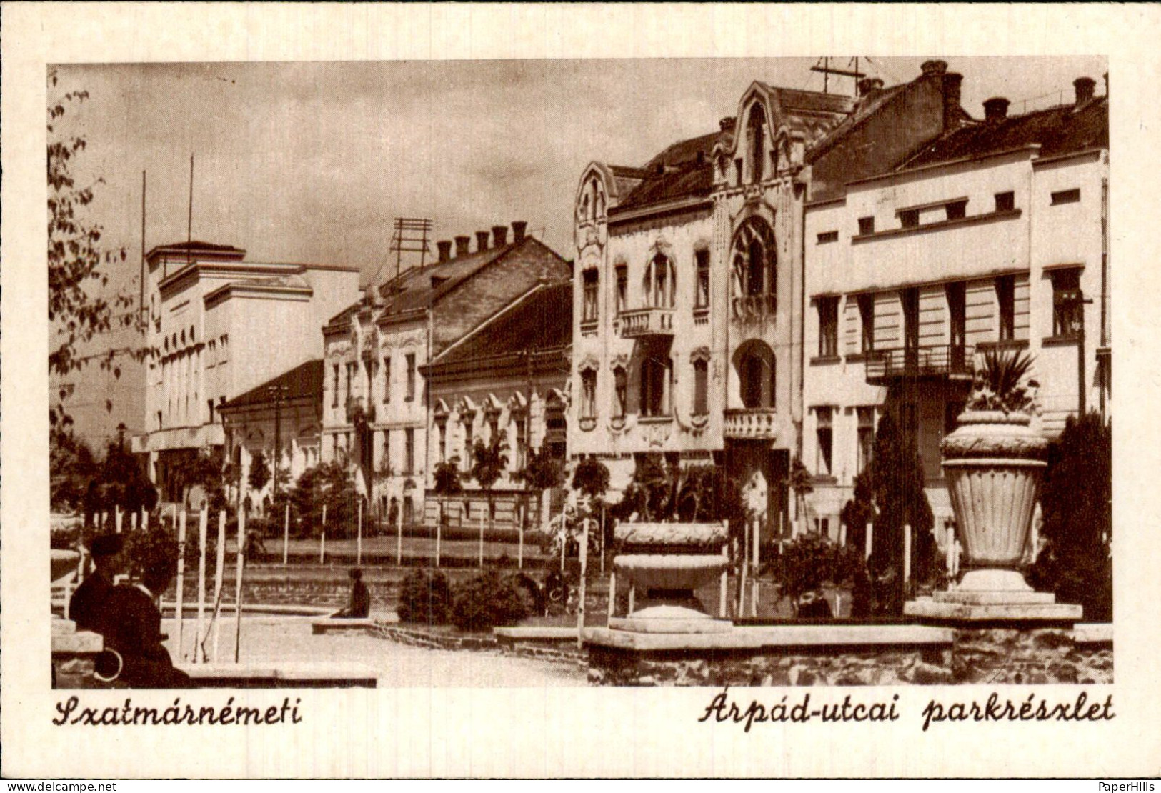 Roemenië Romania - Szatmárnémeti - Árpád-utcai parkrészlet