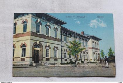 Cpa 1923, Galati, Liceul V. Alexandri, Roumanie
