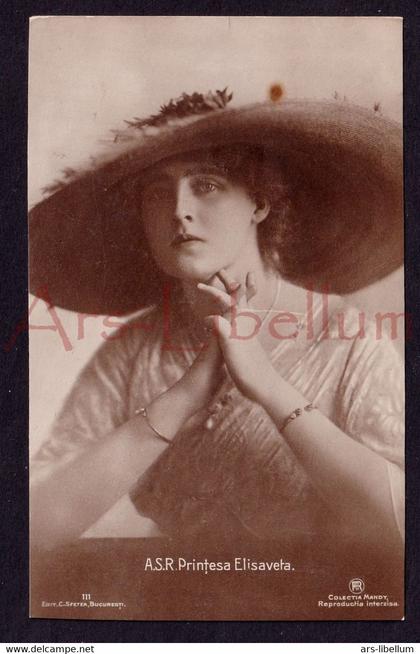 Postcard / CPA / ROYALTY / Romania / Roumanie / Printesa Elisaveta / Bucuresti / Colectia Mandy / 2 scans
