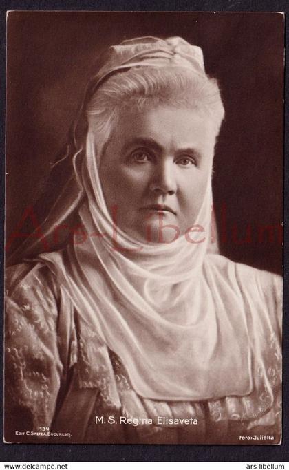 Postcard / CPA / ROYALTY / Romania / Roumanie / Regina Elisaveta / Foto Julietta / Bucuresti / Edit. Sfetea / unused