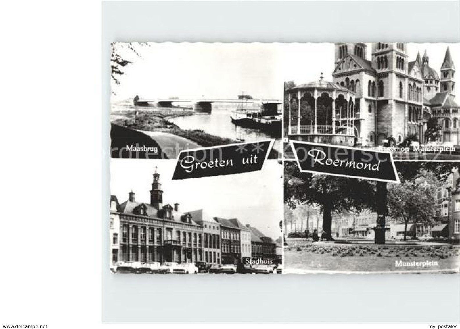 Roermond Maasbrug Stadthuis Kiosk Munsterplein