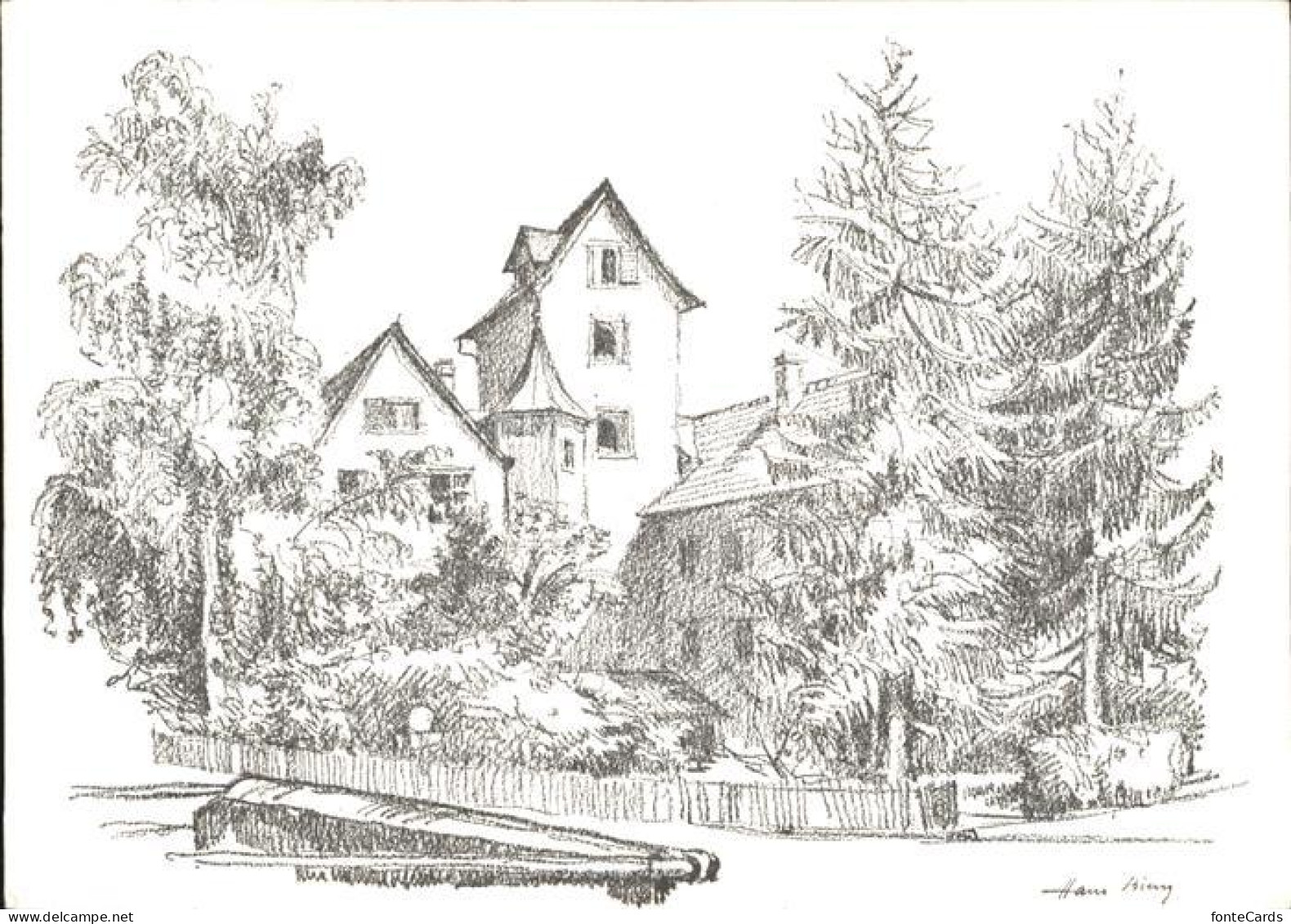 Roggwil TG Schloss Kuenstlerkarte