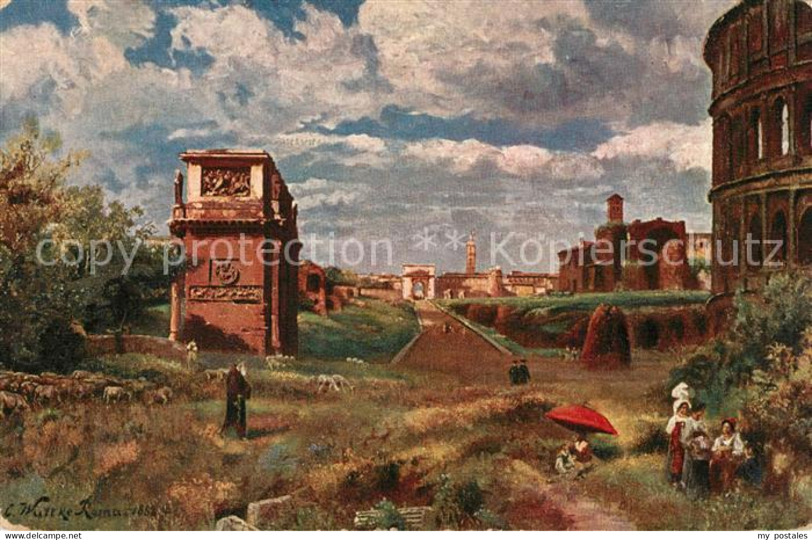 Rom Roma Forum romanum Triumphbogen Kontantins Titusbogen Kapitol Venustempel Ko