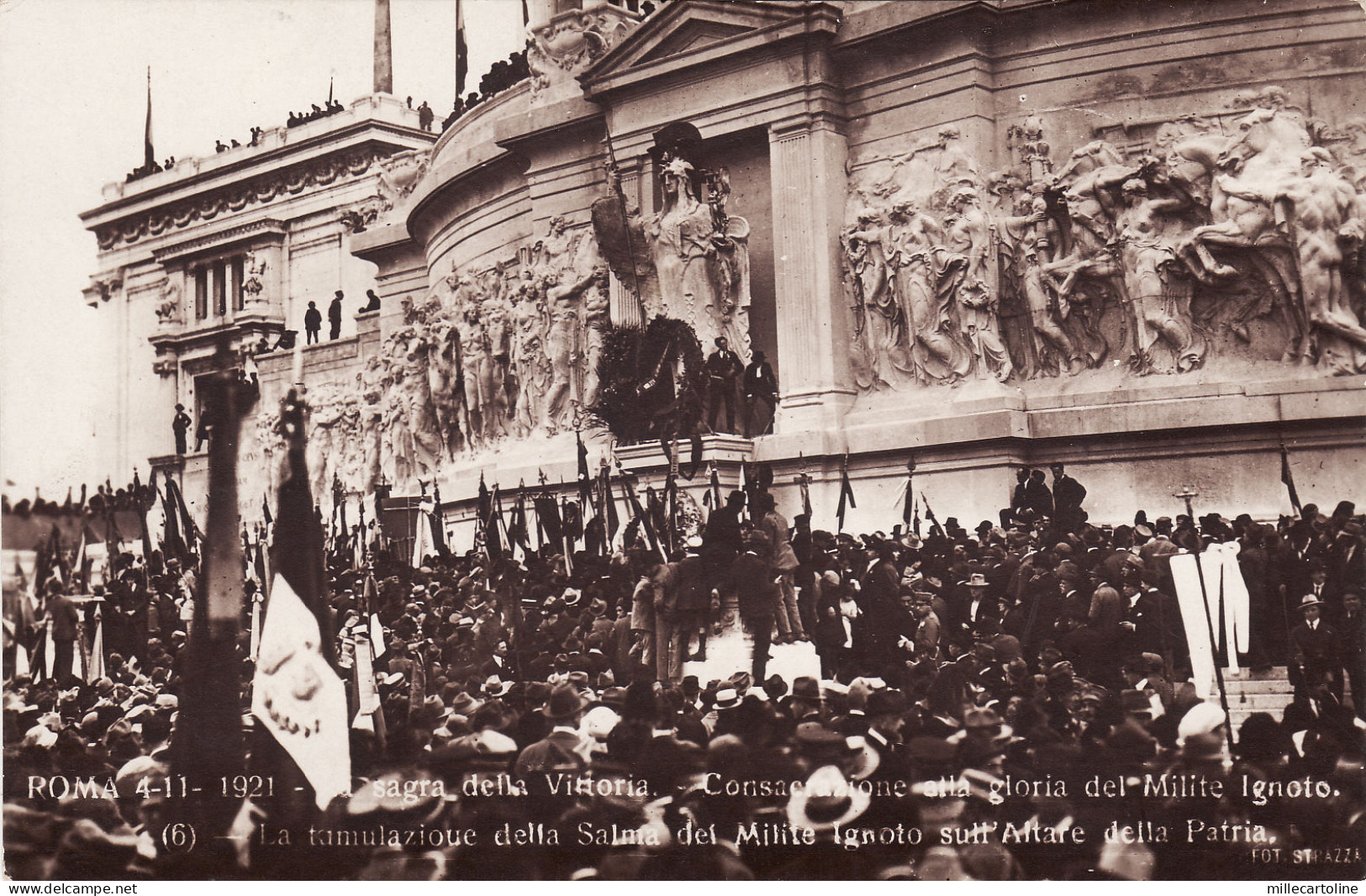 #ROMA: 1921- LA SAGRA DELLA VITTORIA-CONSACRAZIONE DELLA VITTORIA DEL MILITE
