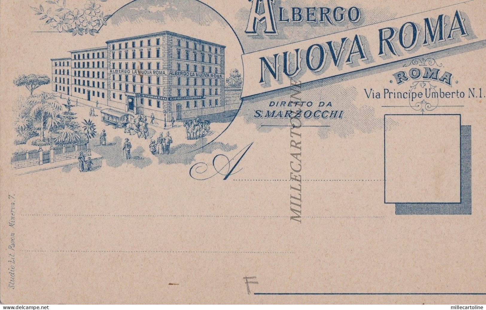 ROMA: Albergo "Nuova Roma" - via Principe Umberto
