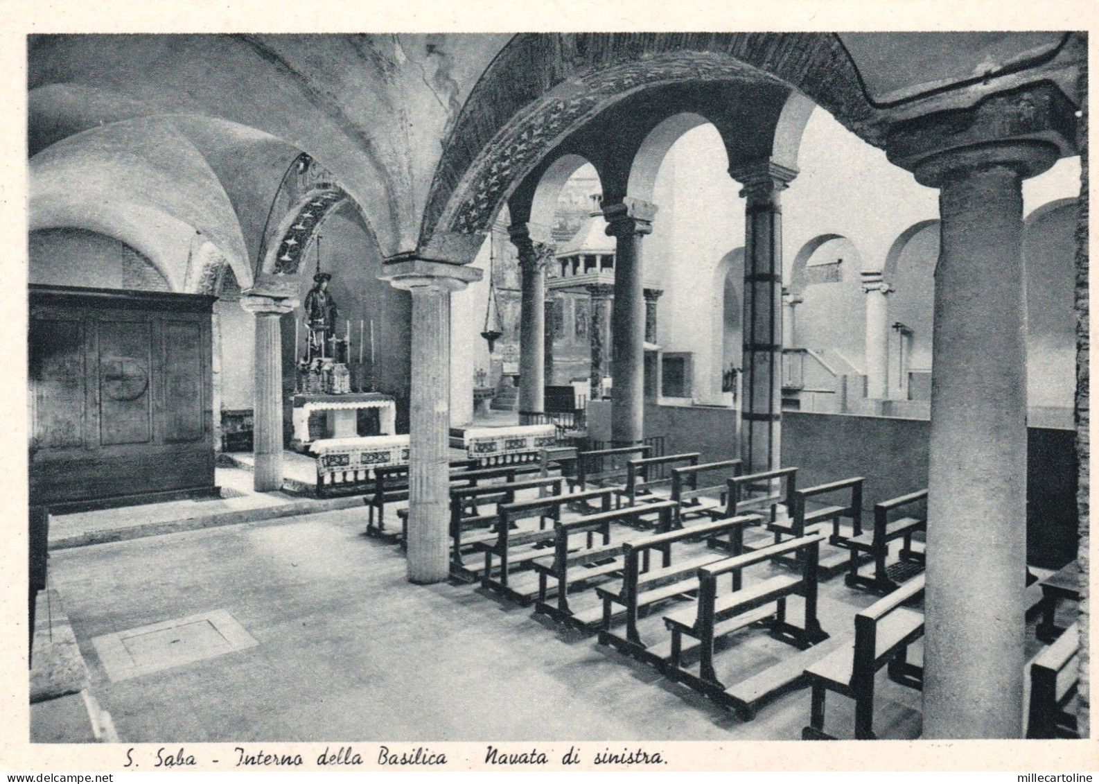 ROMA: Basilica di San Saba - navata di sinistra