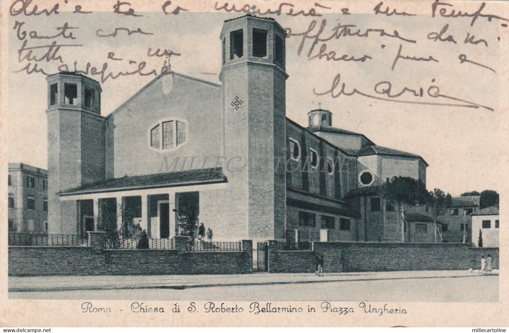 ROMA - Chiesa di S. Roberto Bellarmino, Piazza Ungheria, Prestito Nazionale 1936